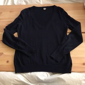 Black J Crew V Neck Sweater
